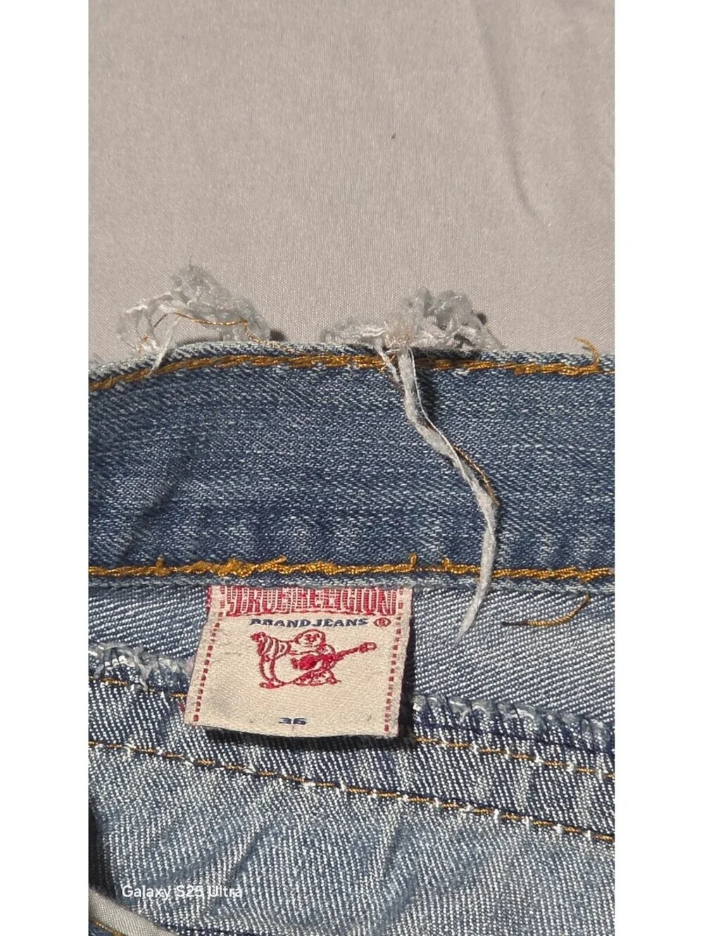 True Religion Billy Big T 36x32 Bootcut Jeans Light Wash